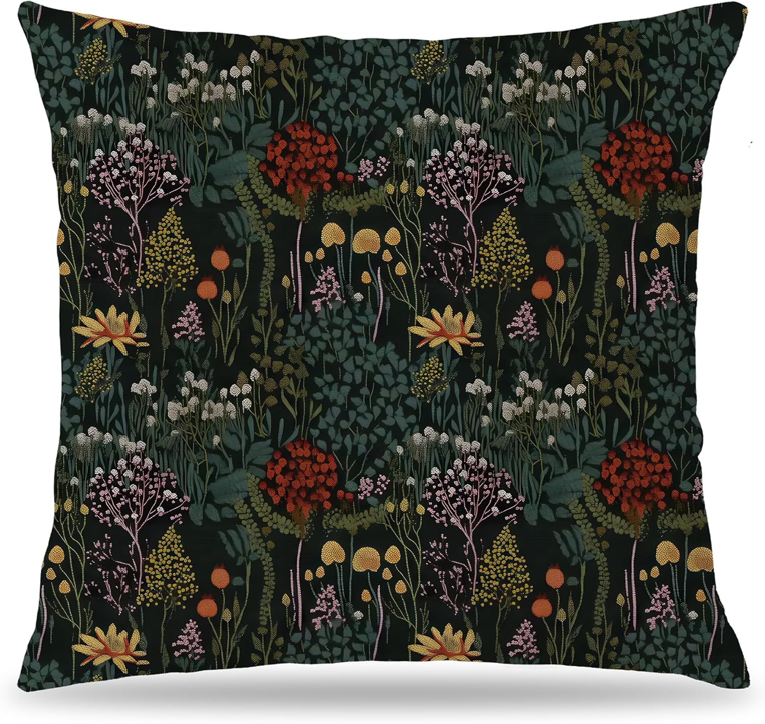 Boho Fabric Throw Pillow Cover — 18x18 — Multicolour-24