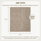 Knit Boho Beige Throw Pillow — 50" - View 3