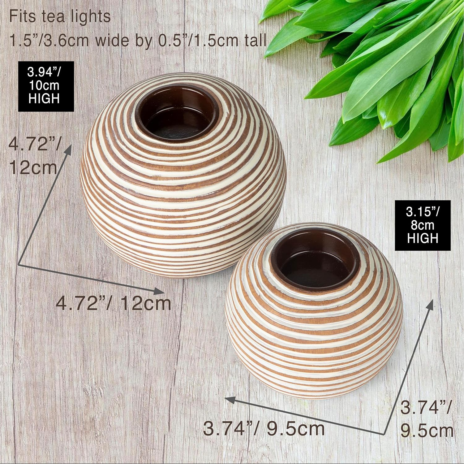 Beige Candle — Set of 2 - View 2