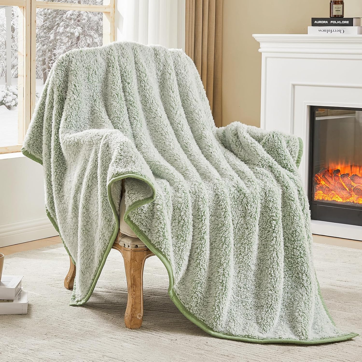 Boho Beige Throw Pillow — 50" — 07-plush Sage