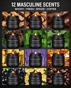 Soy Wax Black Scented Candle — 12x8 - View 2