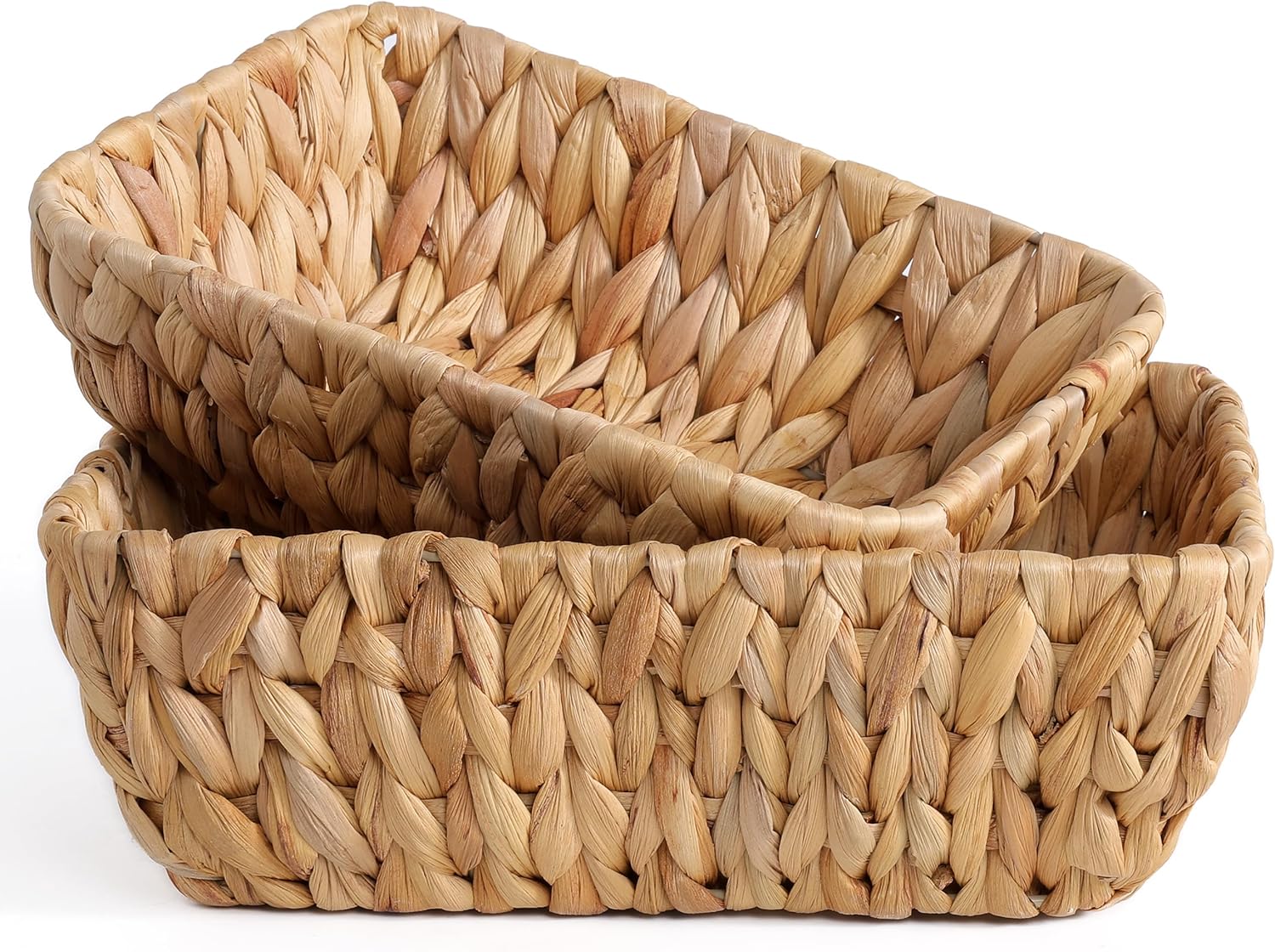Boho Rattan Woven Basket — Small