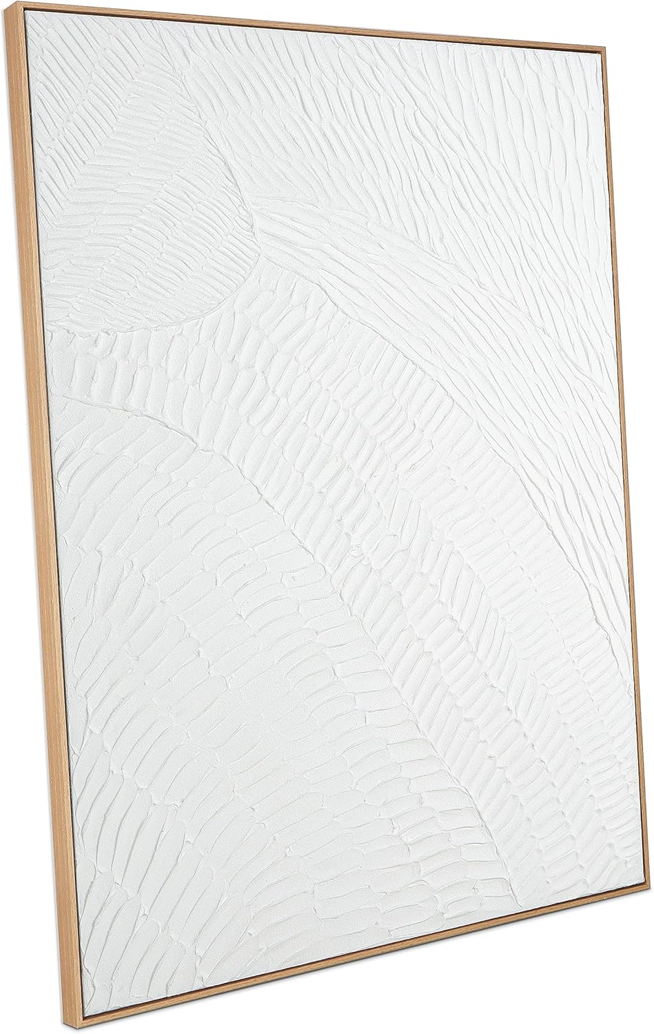 Framed Modern Beige Canvas Wall Art — 24" — 40"L x 28"W