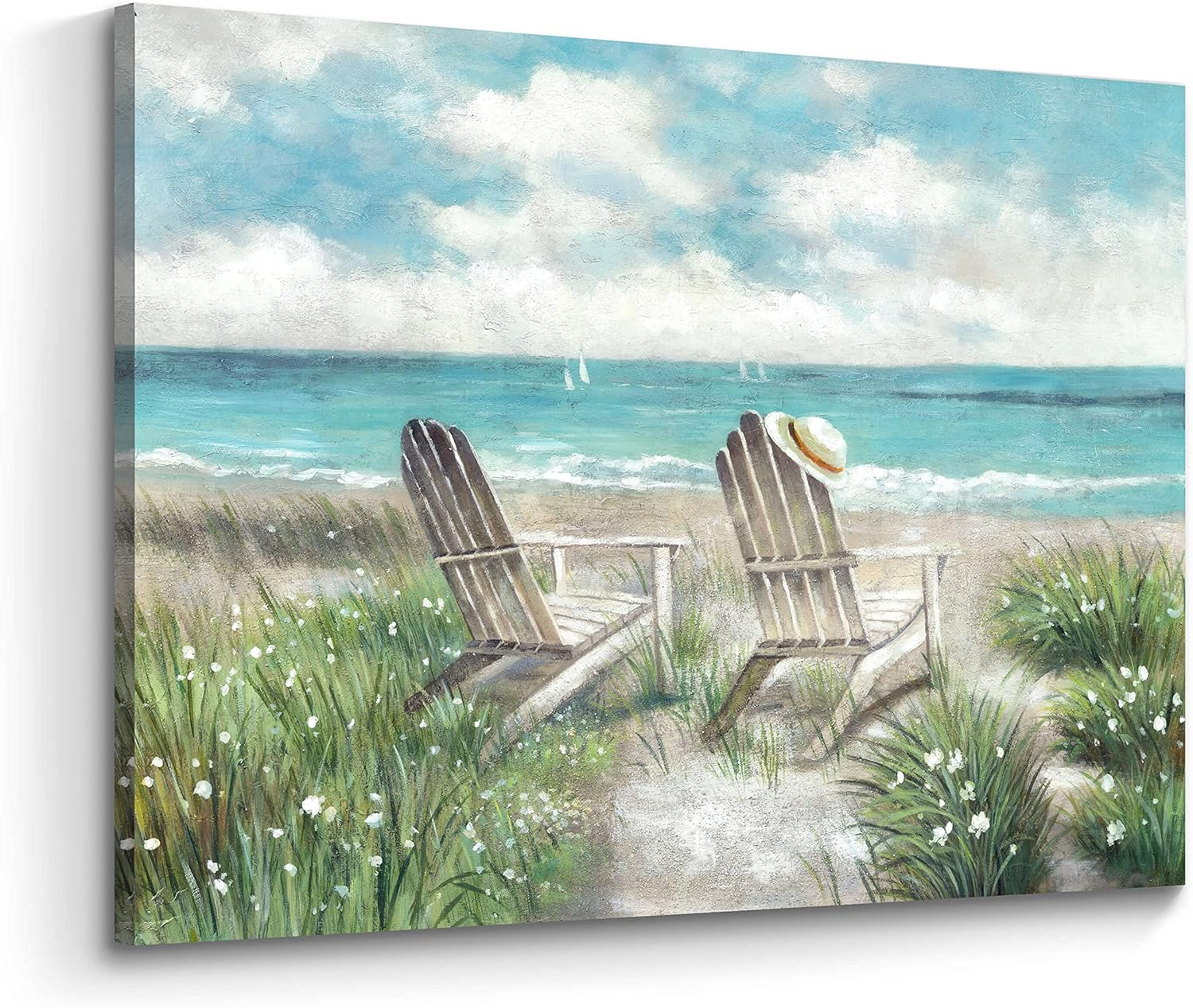Modern Metal Wall Art — 16" — Beach Chair