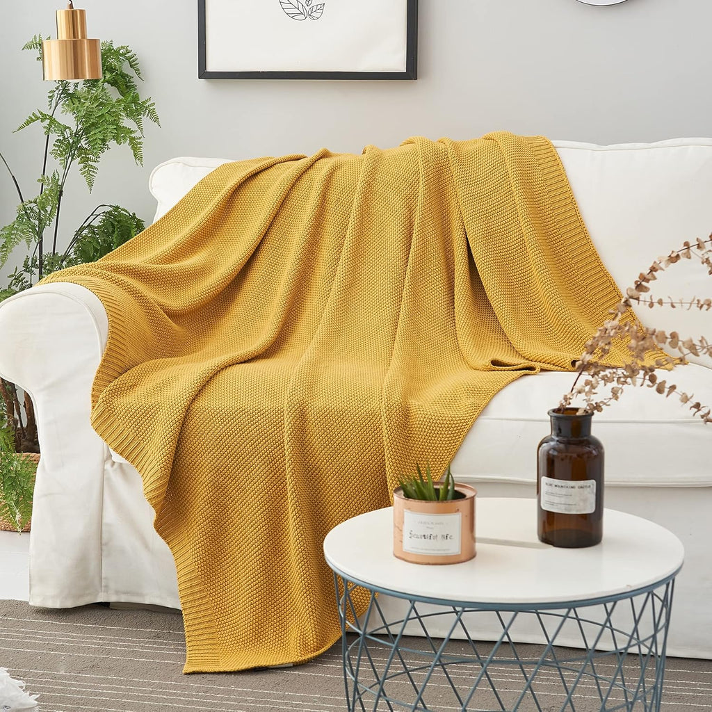 Knit Beige Throw Pillow — 60" - View 5