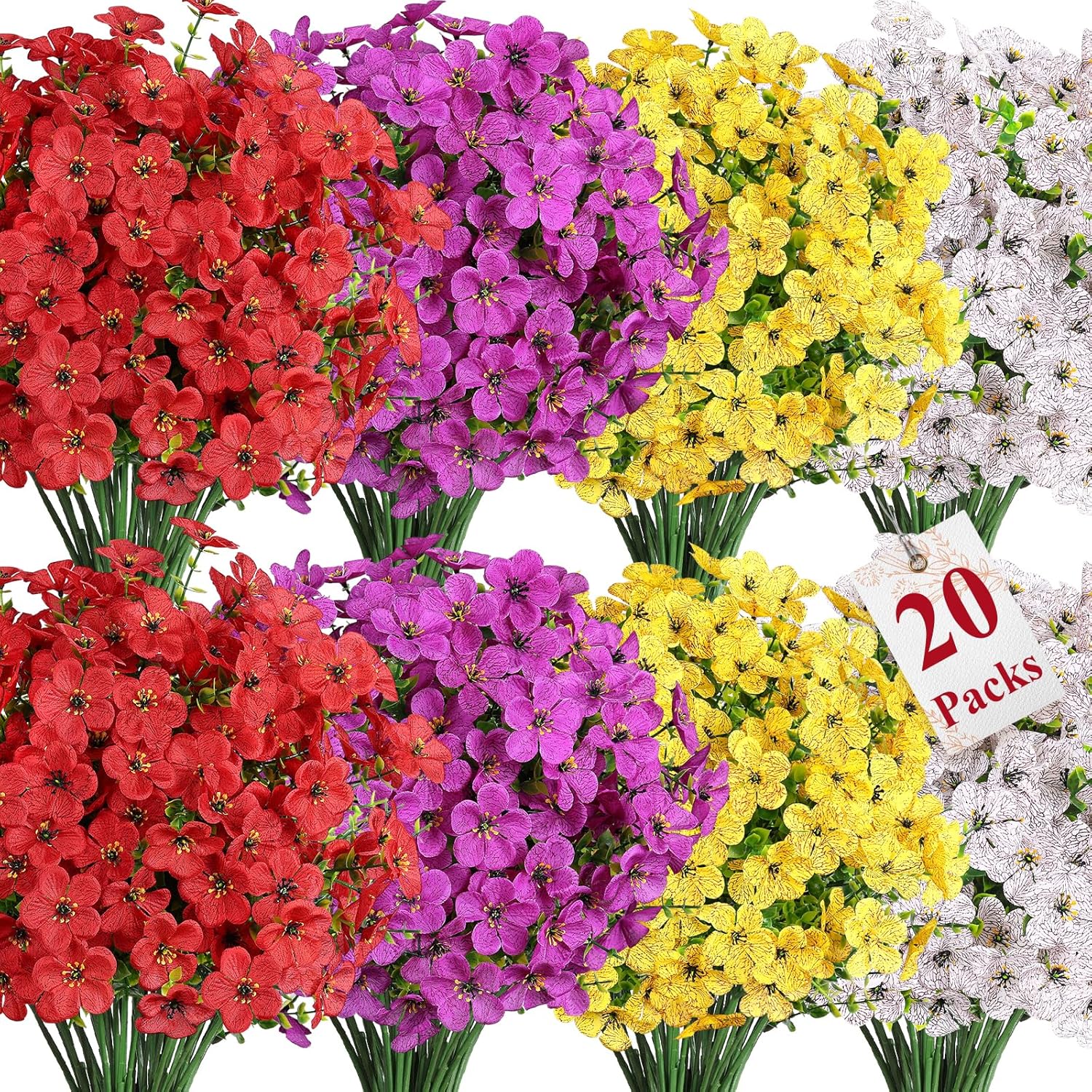 Orange Artificial Flowers — 20