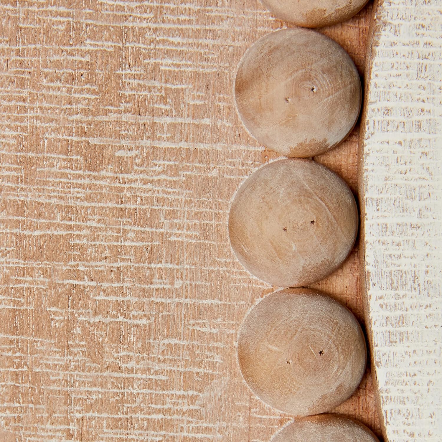 Round Beige Wall Mirror - View 5