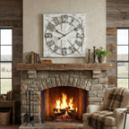 Farmhouse Brown Wall Clock — 24" - View 2