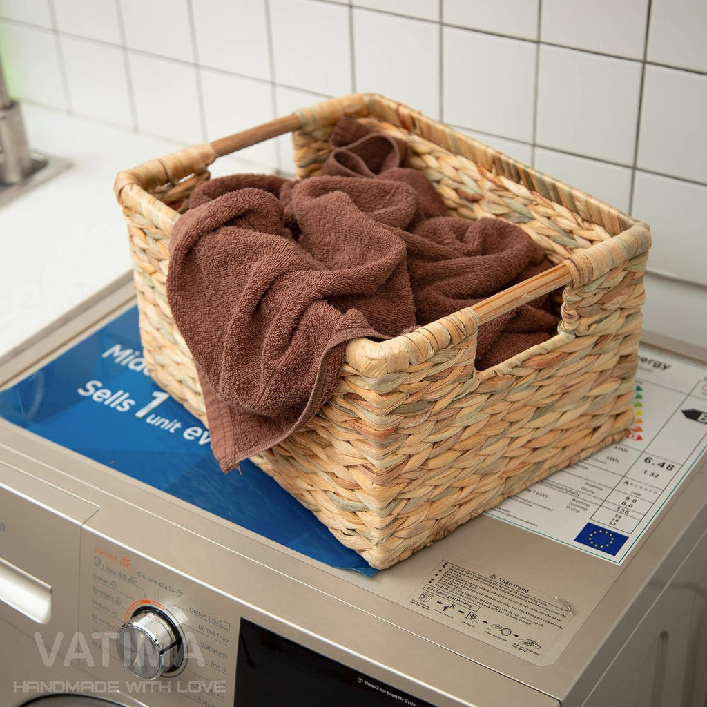Rectangular Beige Basket — 14.5" - View 8