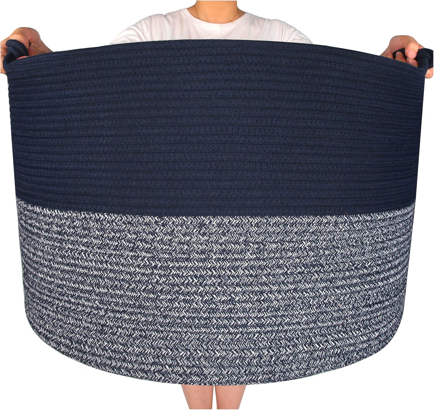Boho Blue Throw Pillow — 22x16 — Navy Blue