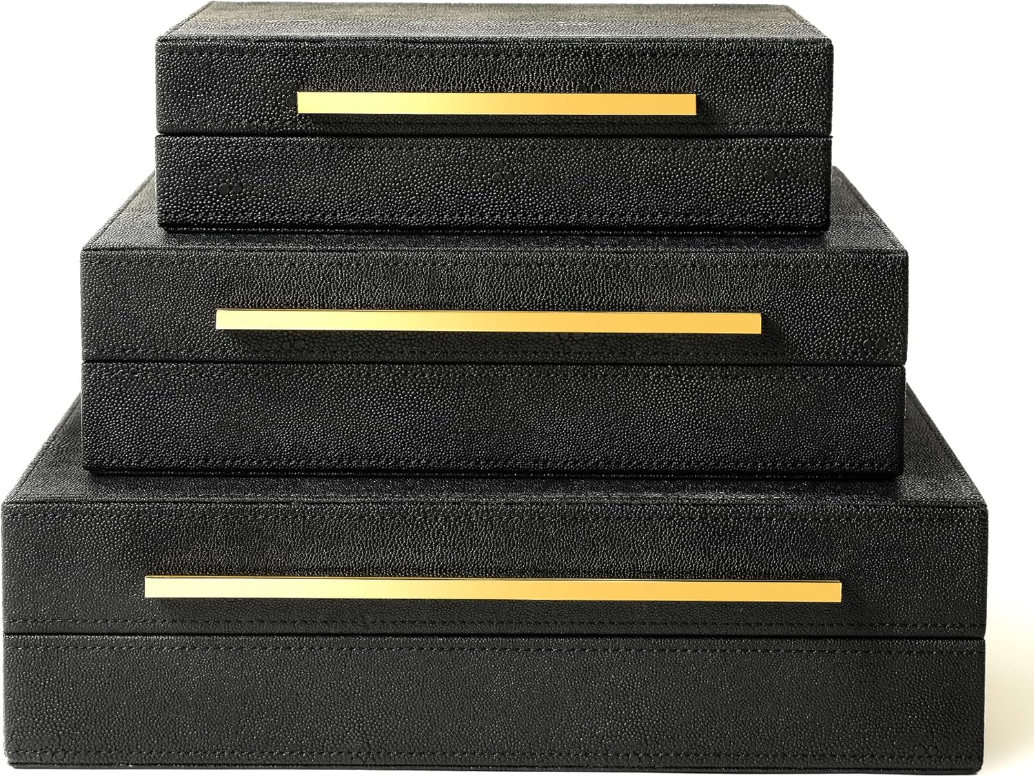 Modern Black Storage Basket — Black 3PSC