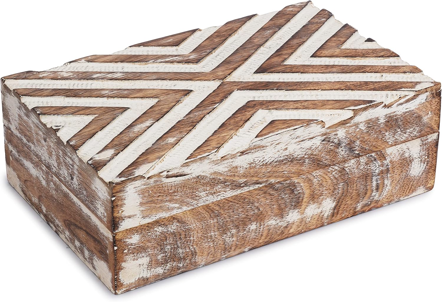 Handcrafted Wood Storage Basket — 5" — Big Line Design