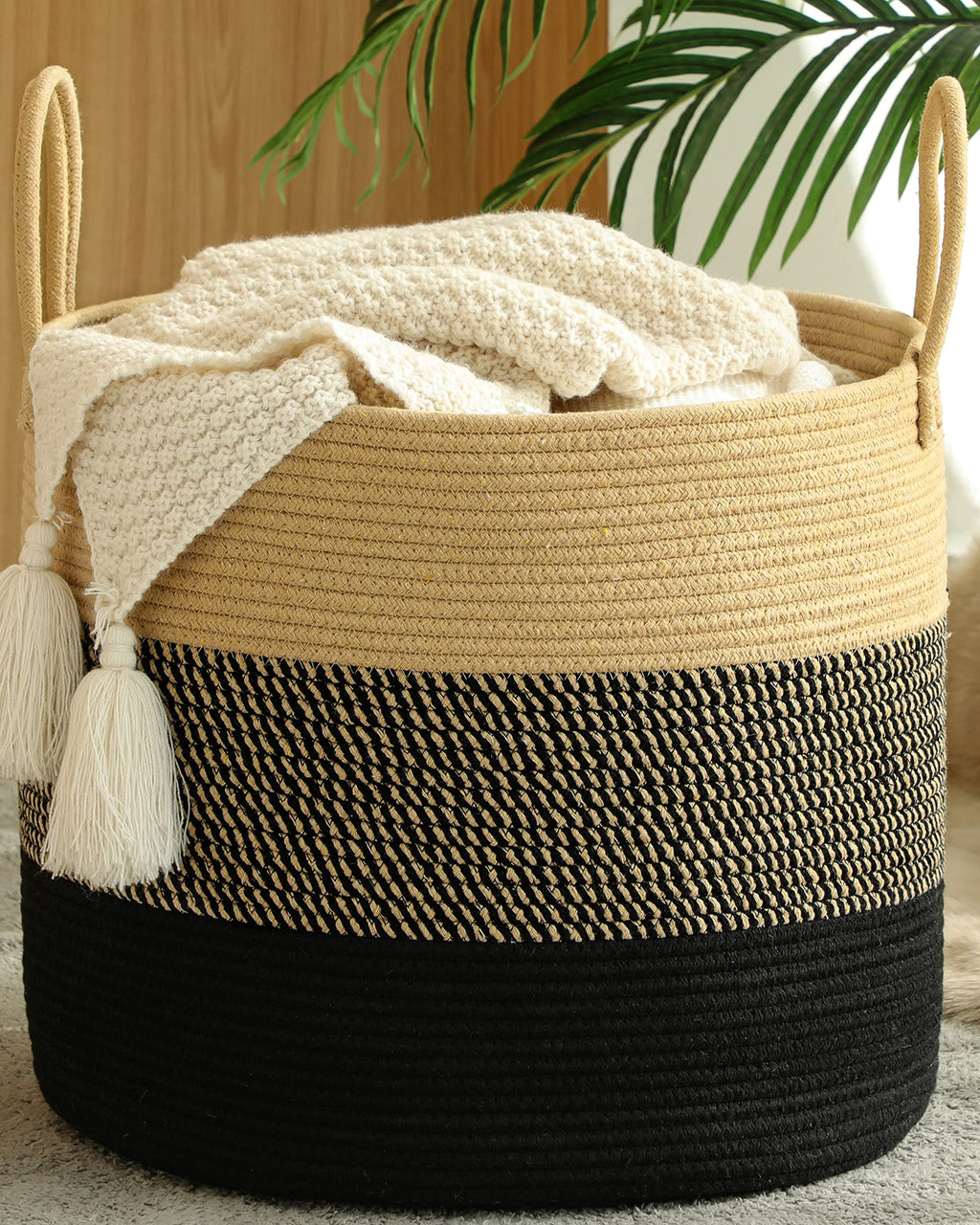 Boho Beige Throw Pillow — 18"