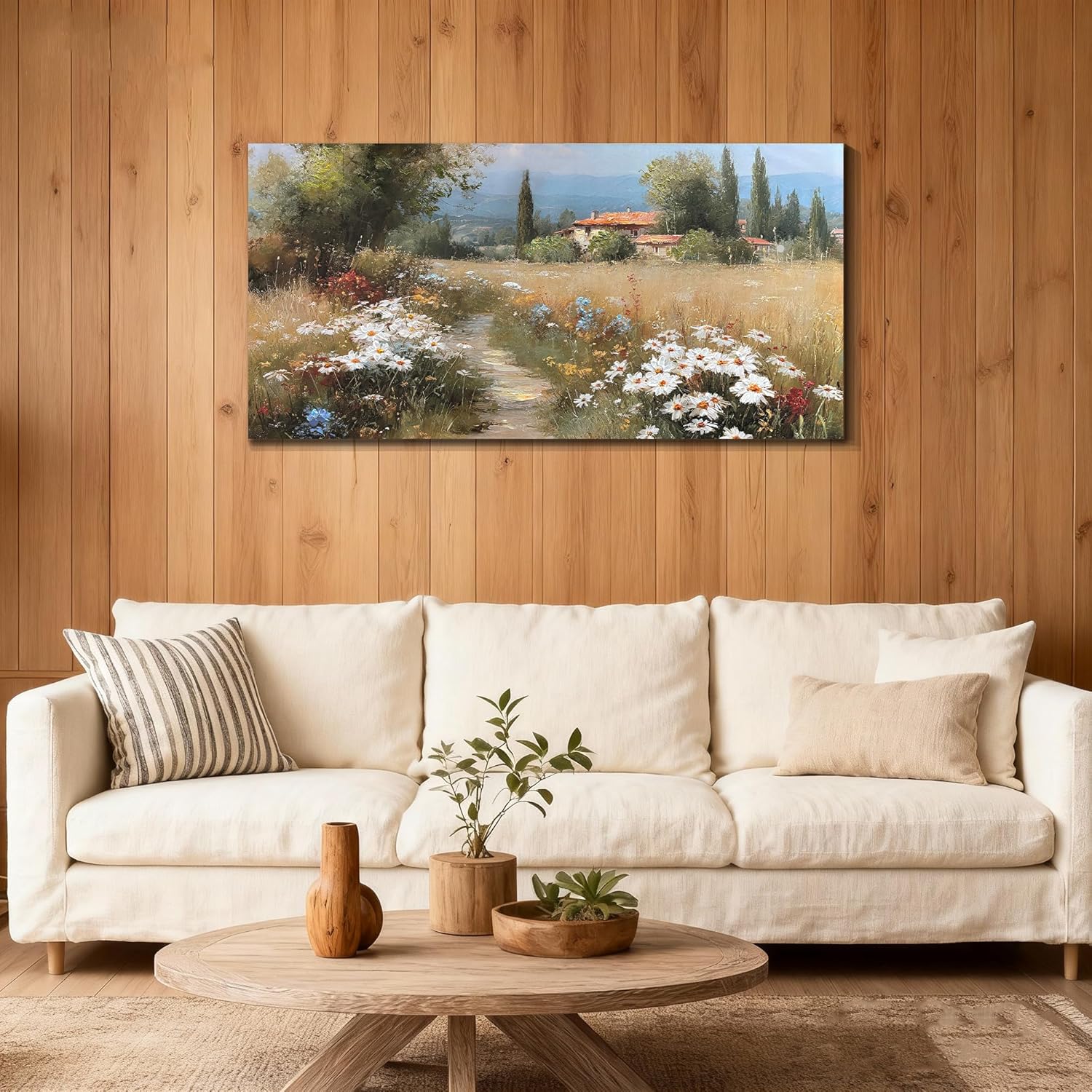 Framed Modern Blue Canvas Wall Art — 40" — 40"L x 20"W