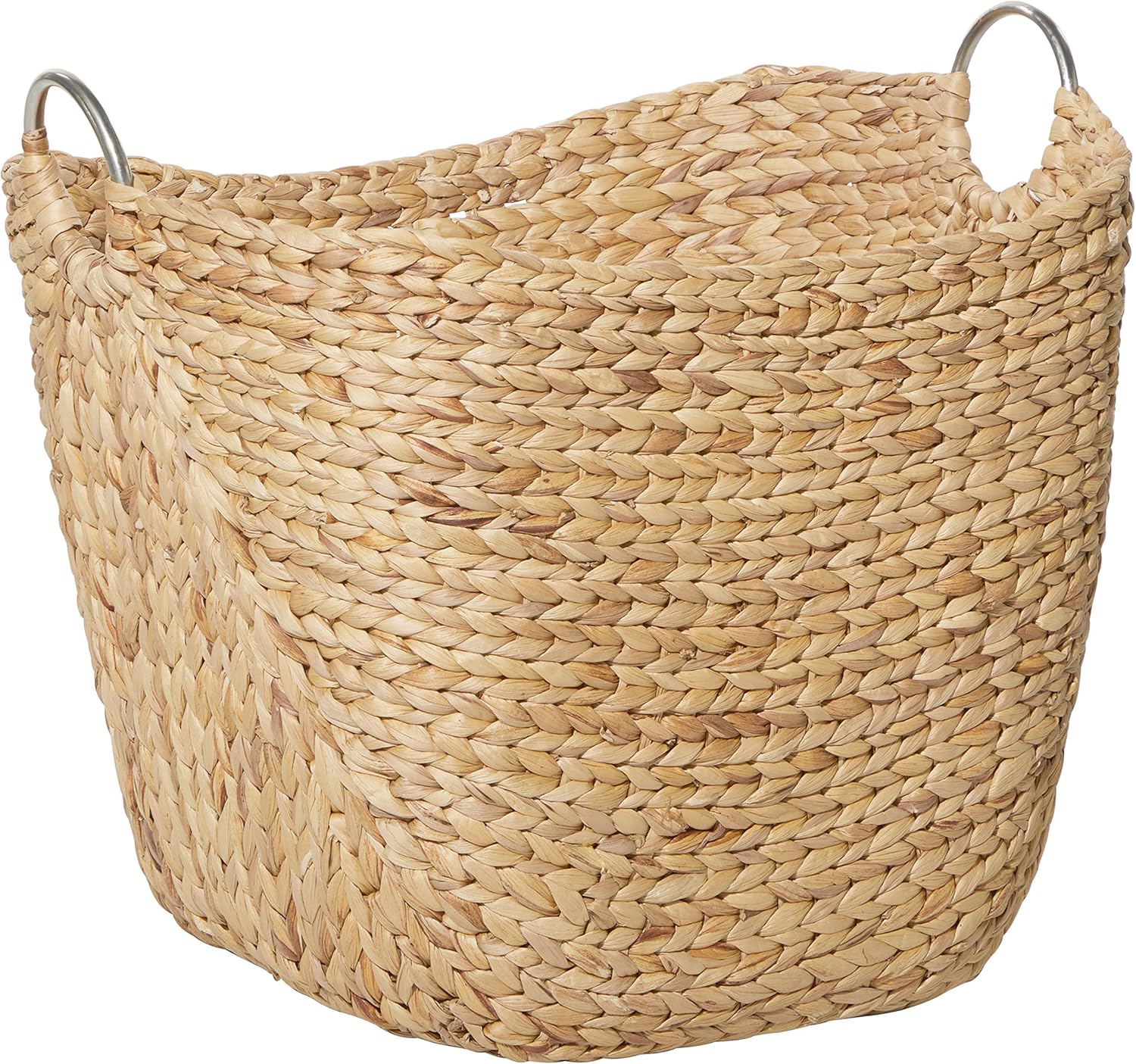 Boho Brown Woven Basket — 21" — 21" x 17" x 19"