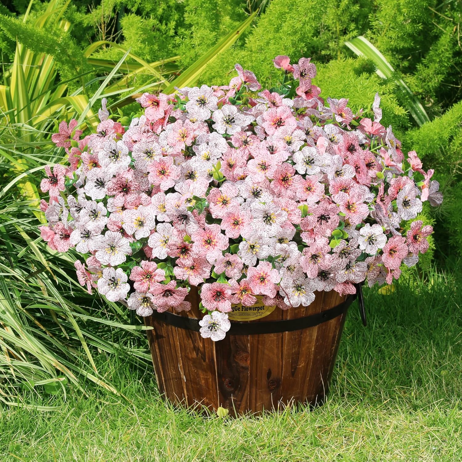 Farmhouse Pink Faux Plant — Mixed Pinkwhite