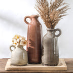 Boho Brown Flower Vase — Set of 3