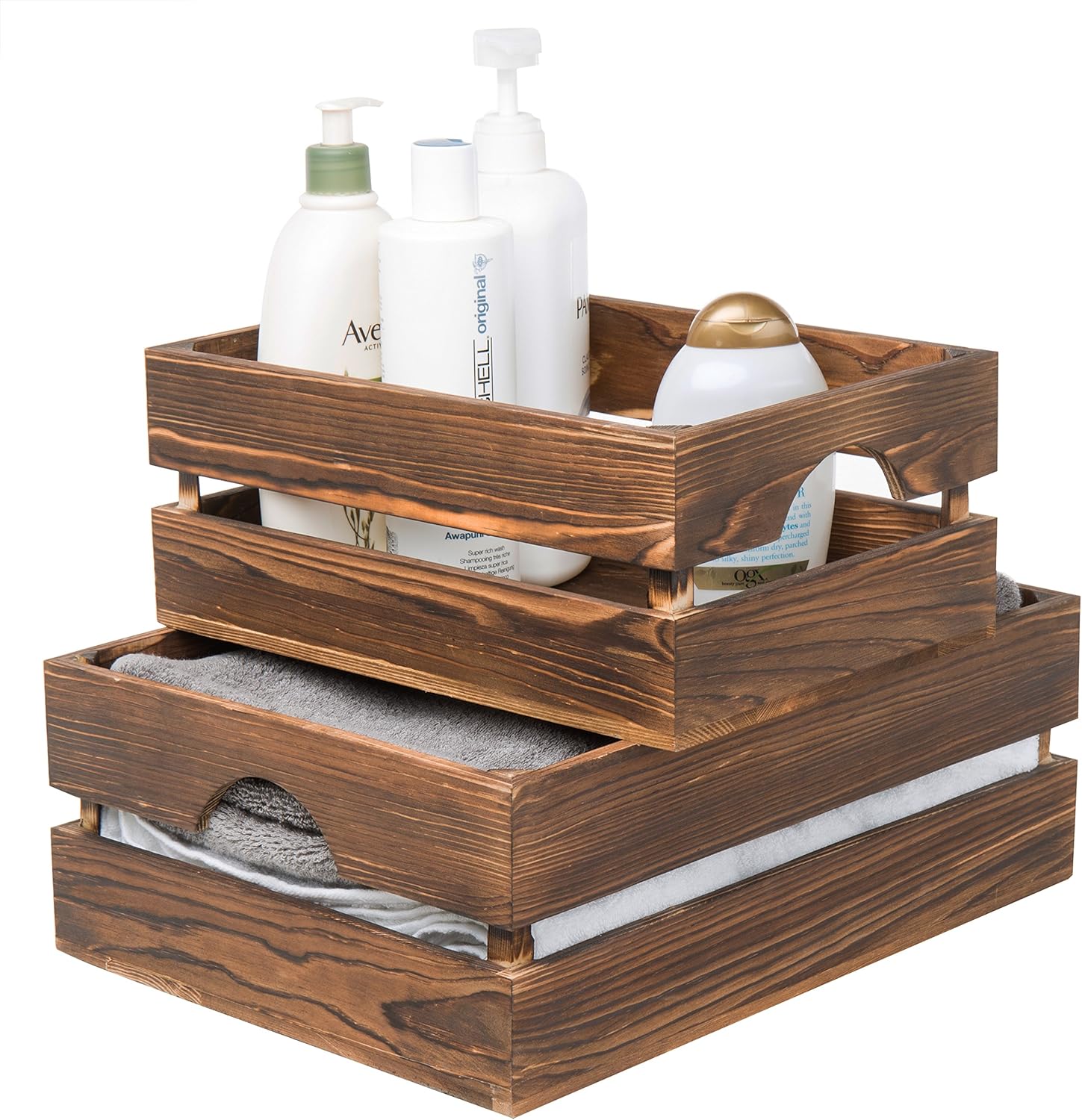 Farmhouse Brown Storage Basket - View 5