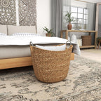 Boho Brown Woven Basket — 21" - View 7
