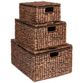 Handwoven Boho Rattan Storage Basket — 21"