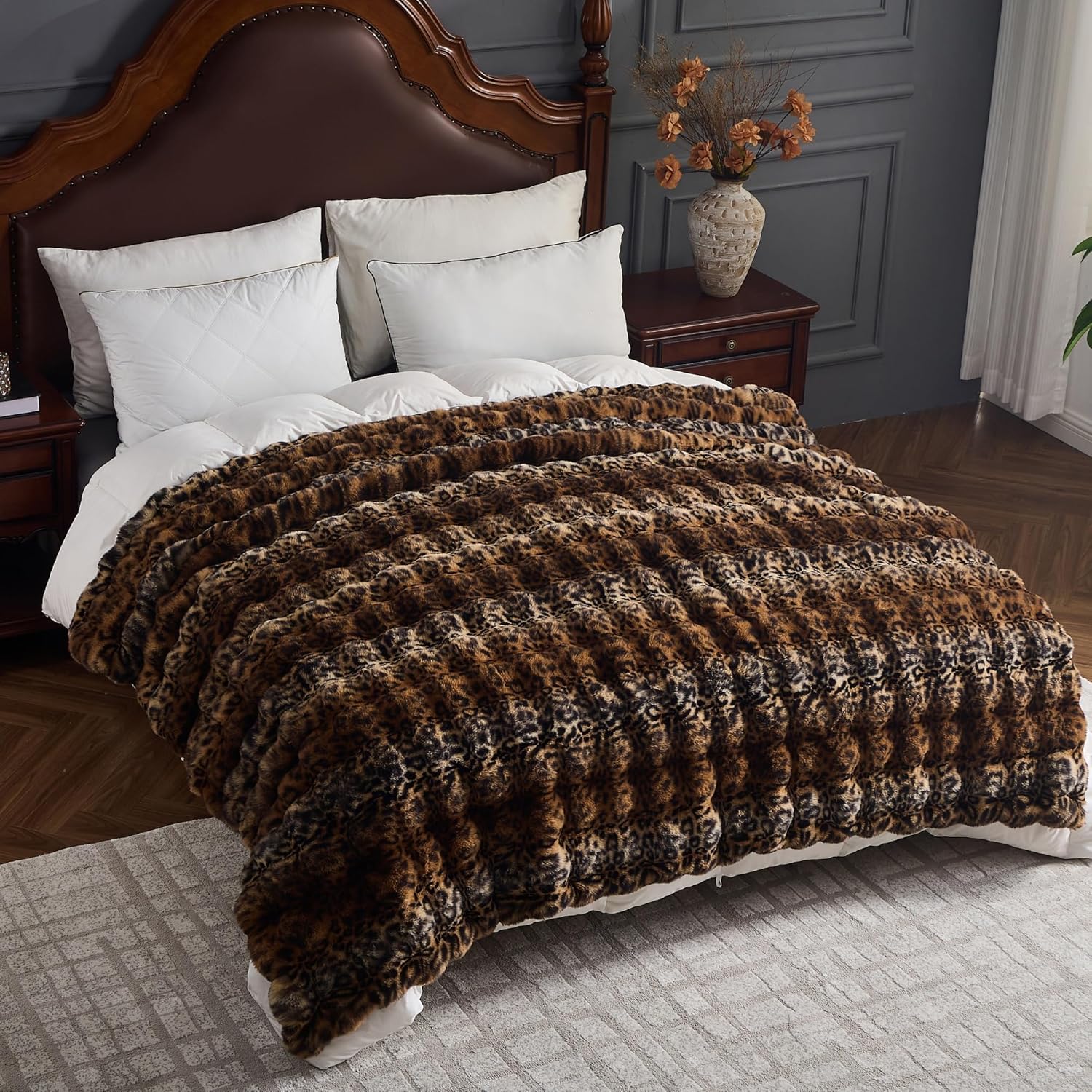 Beige Throw Pillow — 51" - View 5