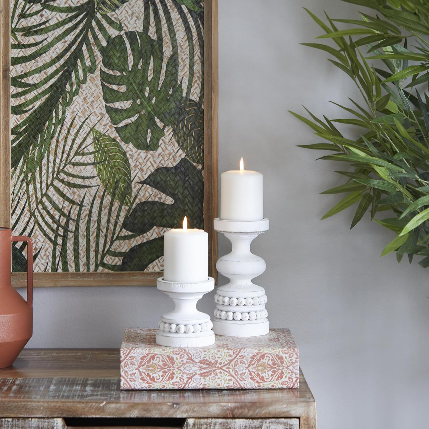 Brown Pillar Candle — 8" - View 2
