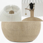 Linen Mid-Century Beige Table Lamp — 17.25" - View 6