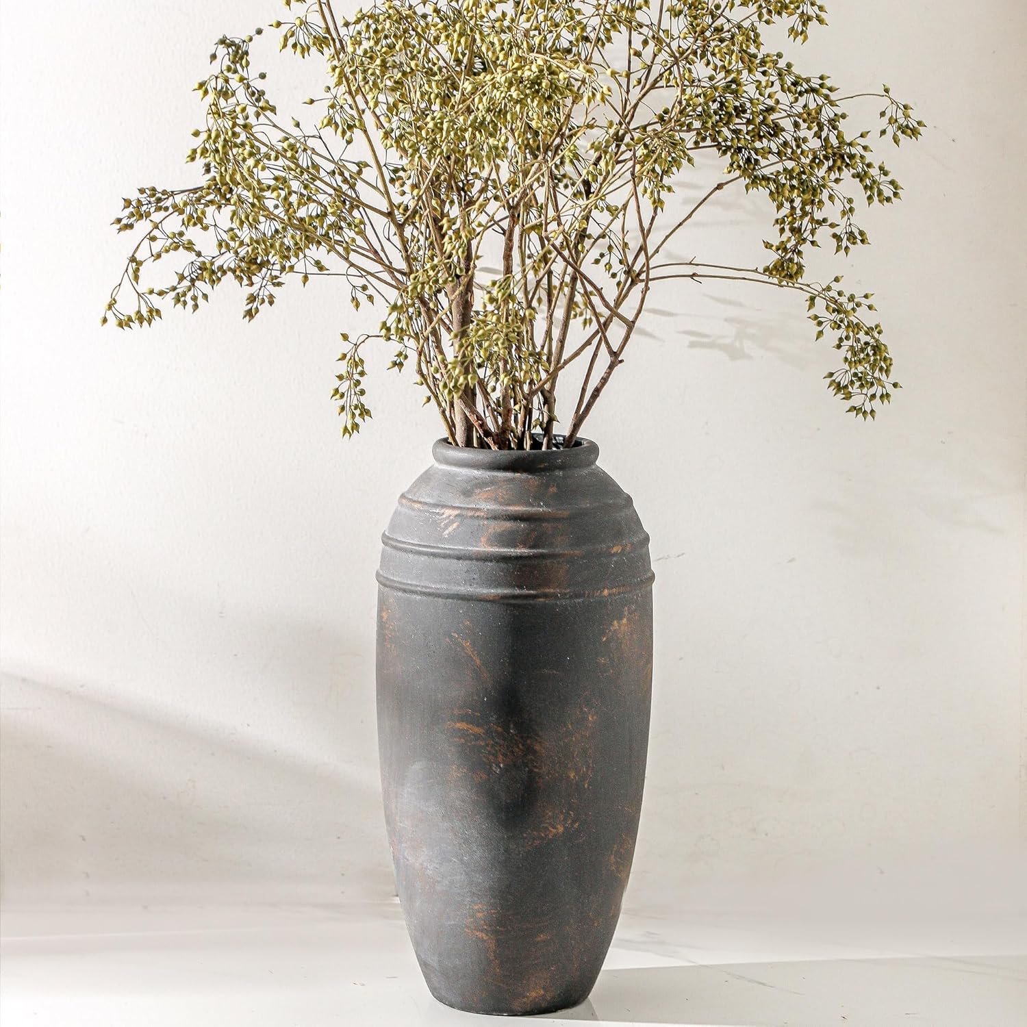 Farmhouse Ceramic Flower Vase — 41" — 101-4-12.87in