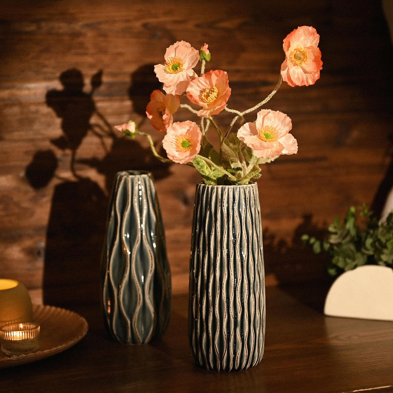 Farmhouse Blue Vase — 10" - View 3