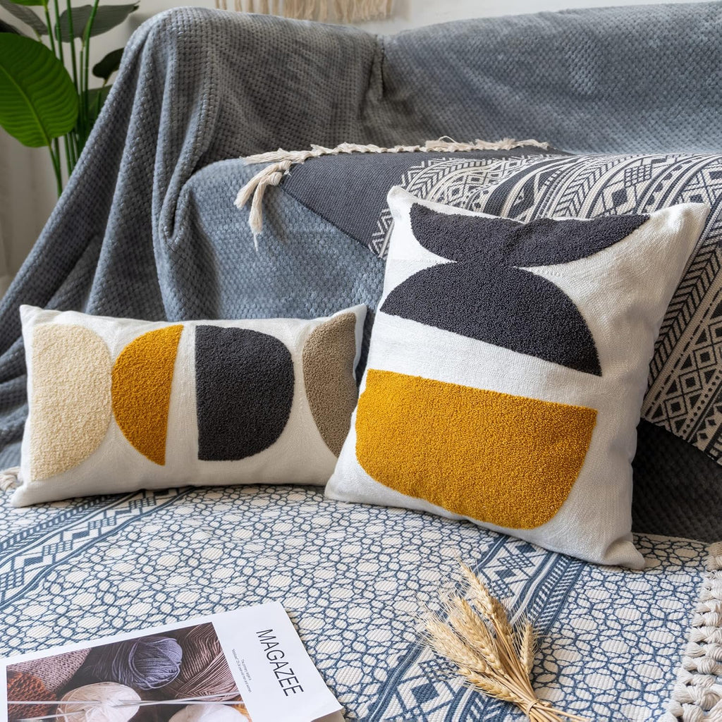 Lumbar Boho Black Pillow Cover — 20" - View 7