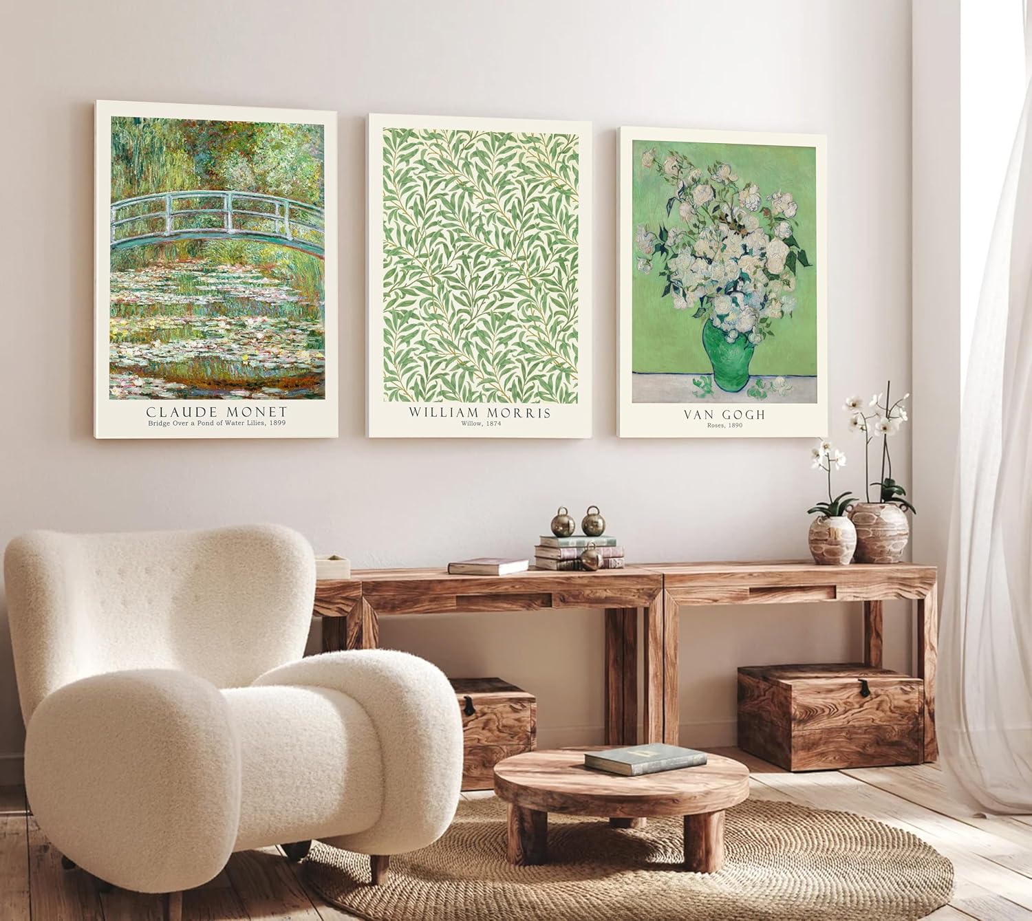Framed Mid-Century Green Wall Art — 12" — 18"x24"