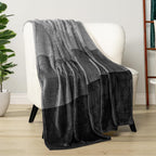 Beige Throw Pillow — 60" — Gradient - Black
