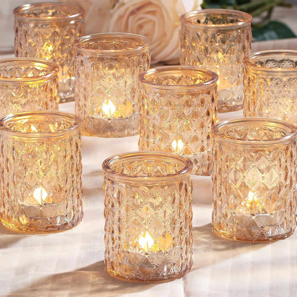 Luxe Blue Candle — Gold