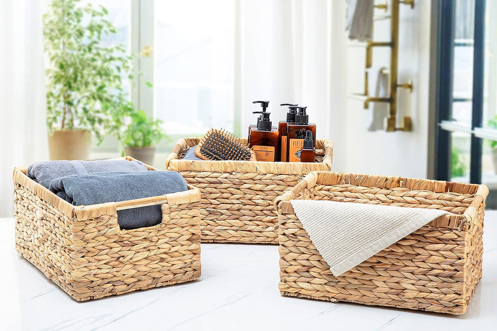 Rectangular Beige Basket — 14.5" - View 7