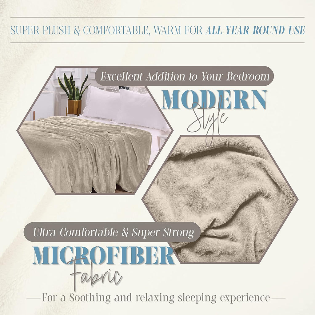 Luxe Beige Throw Pillow - View 5