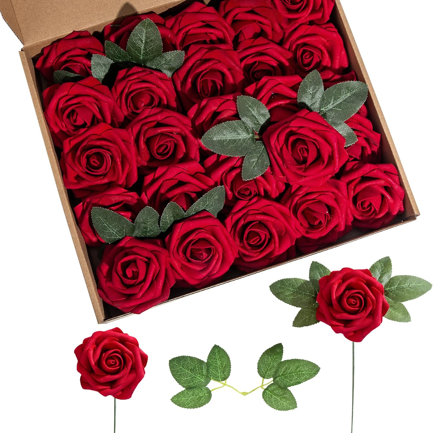 Black Artificial Plant — Dark Red