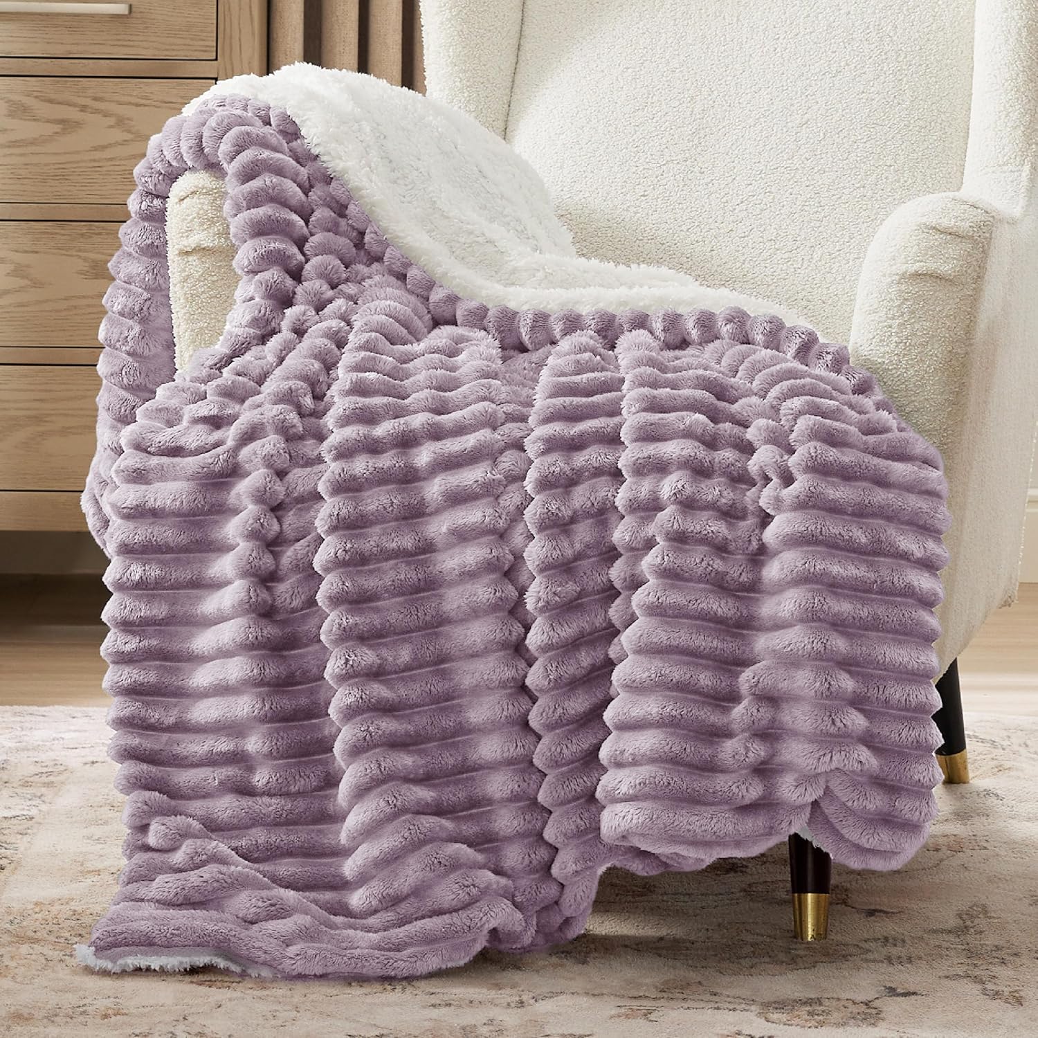 Beige Throw Pillow — 50" — 07 - Purple