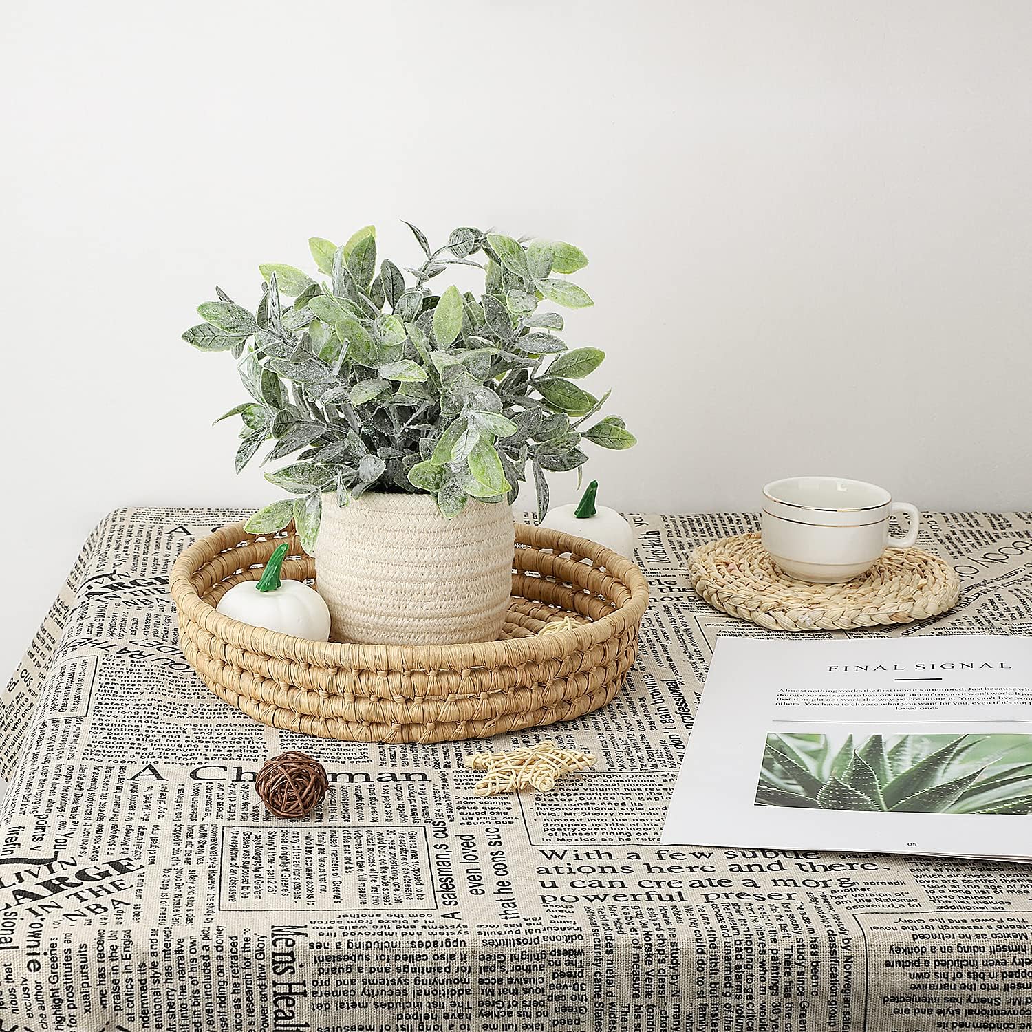 Farmhouse Green Faux Plant — 8" - View 2