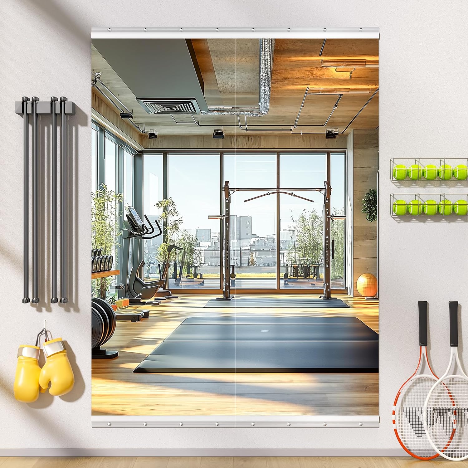 Glass Mirror — 95" — 63"x24"-2PCS