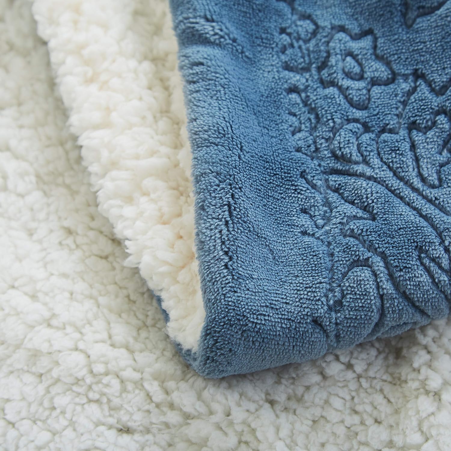 Luxe Blue Throw Pillow — 60" - View 5