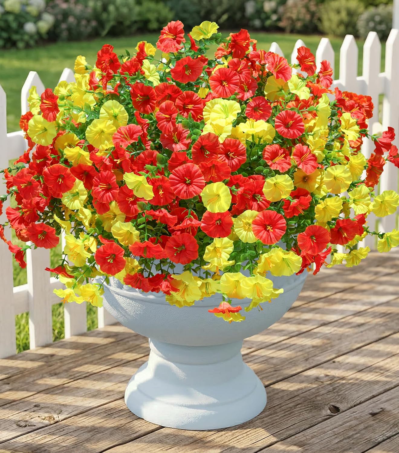 Orange Artificial Flowers — 2 Mixed Color(6 Orange, 6 Yellow)
