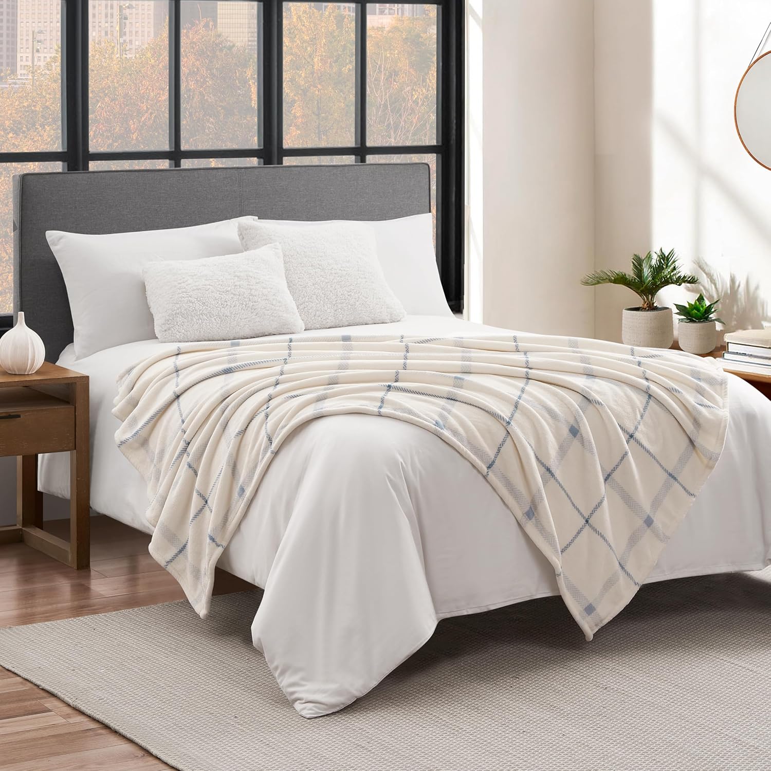 Beige Throw Pillow — 50" - View 5