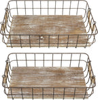 Farmhouse Wood Basket - View 2