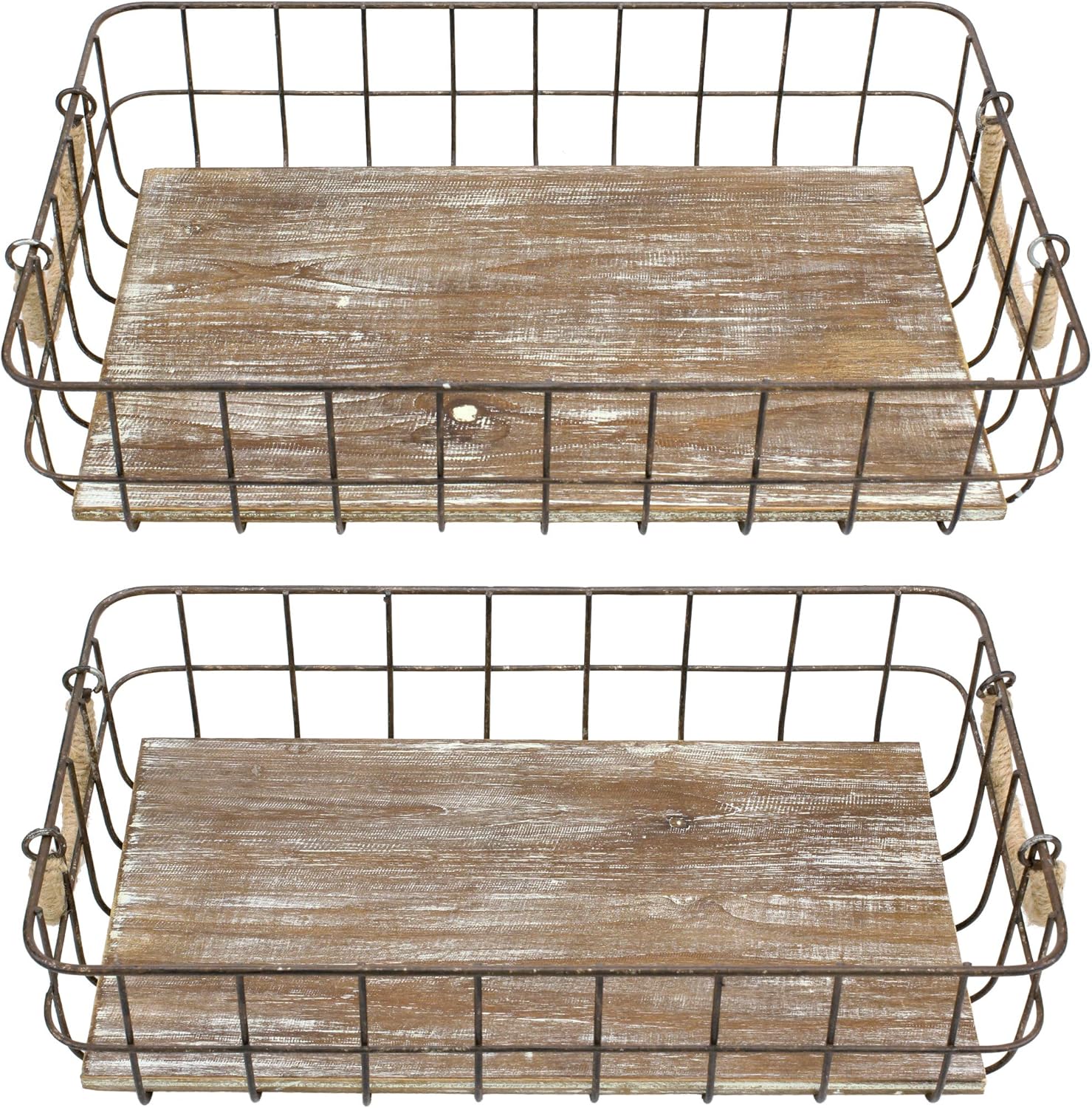 Farmhouse Wood Basket - View 2
