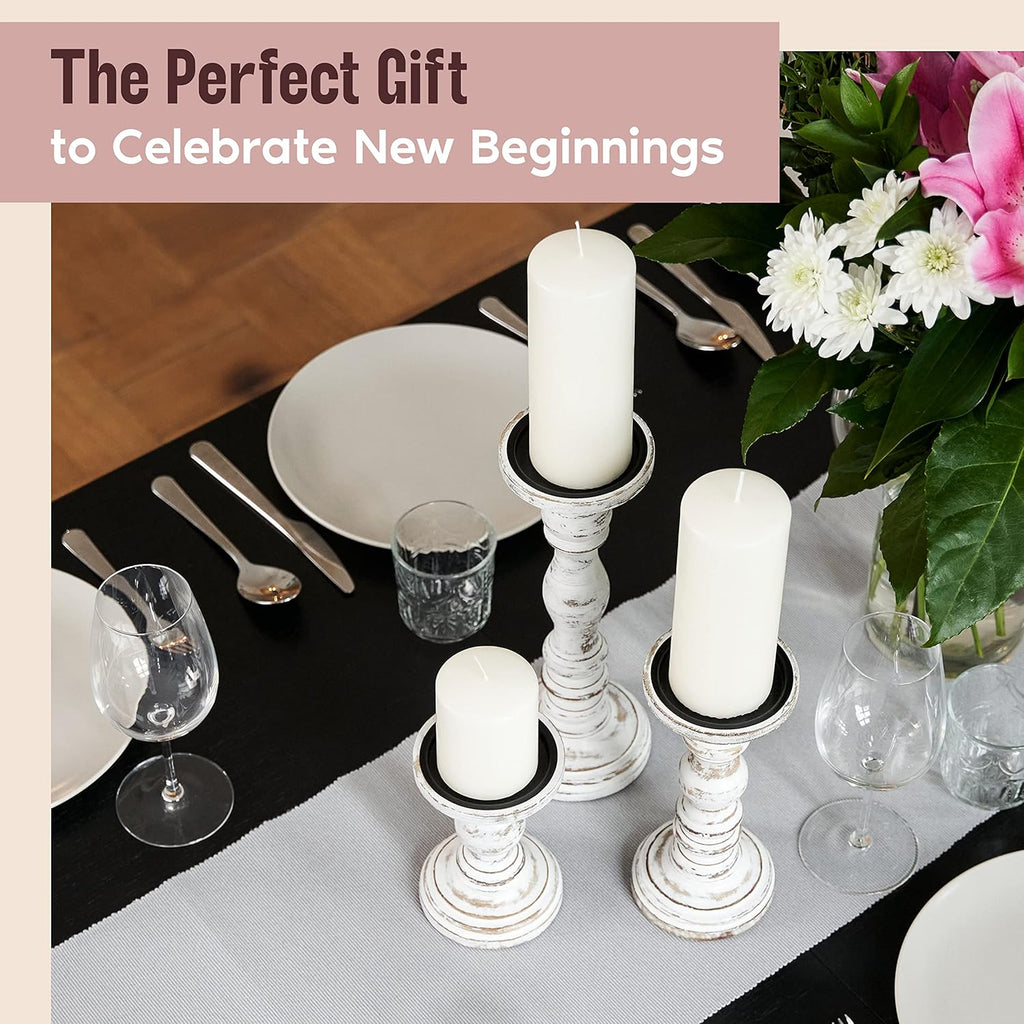 Farmhouse Black Pillar Candle - View 7