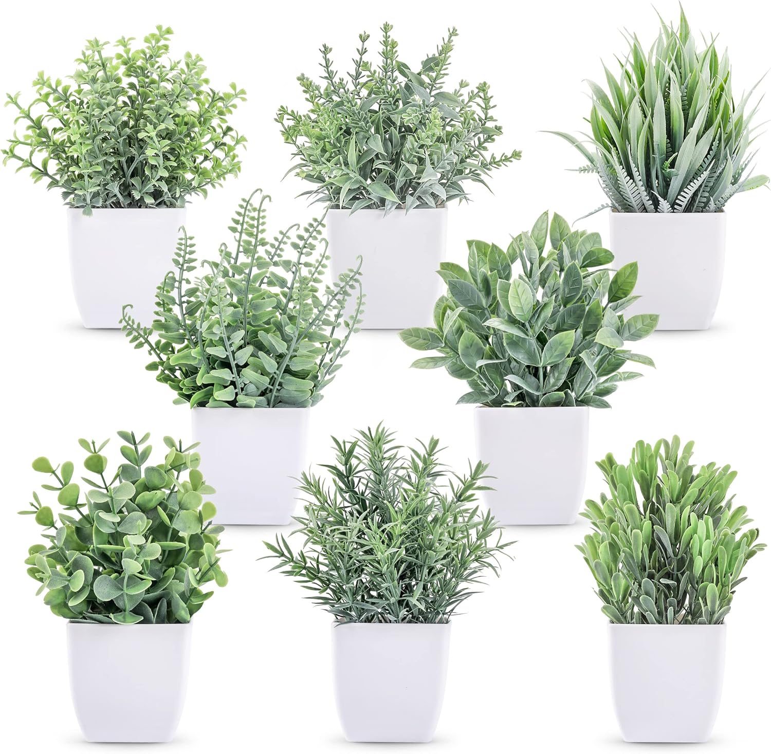 Farmhouse Green Artificial Plant — Grey