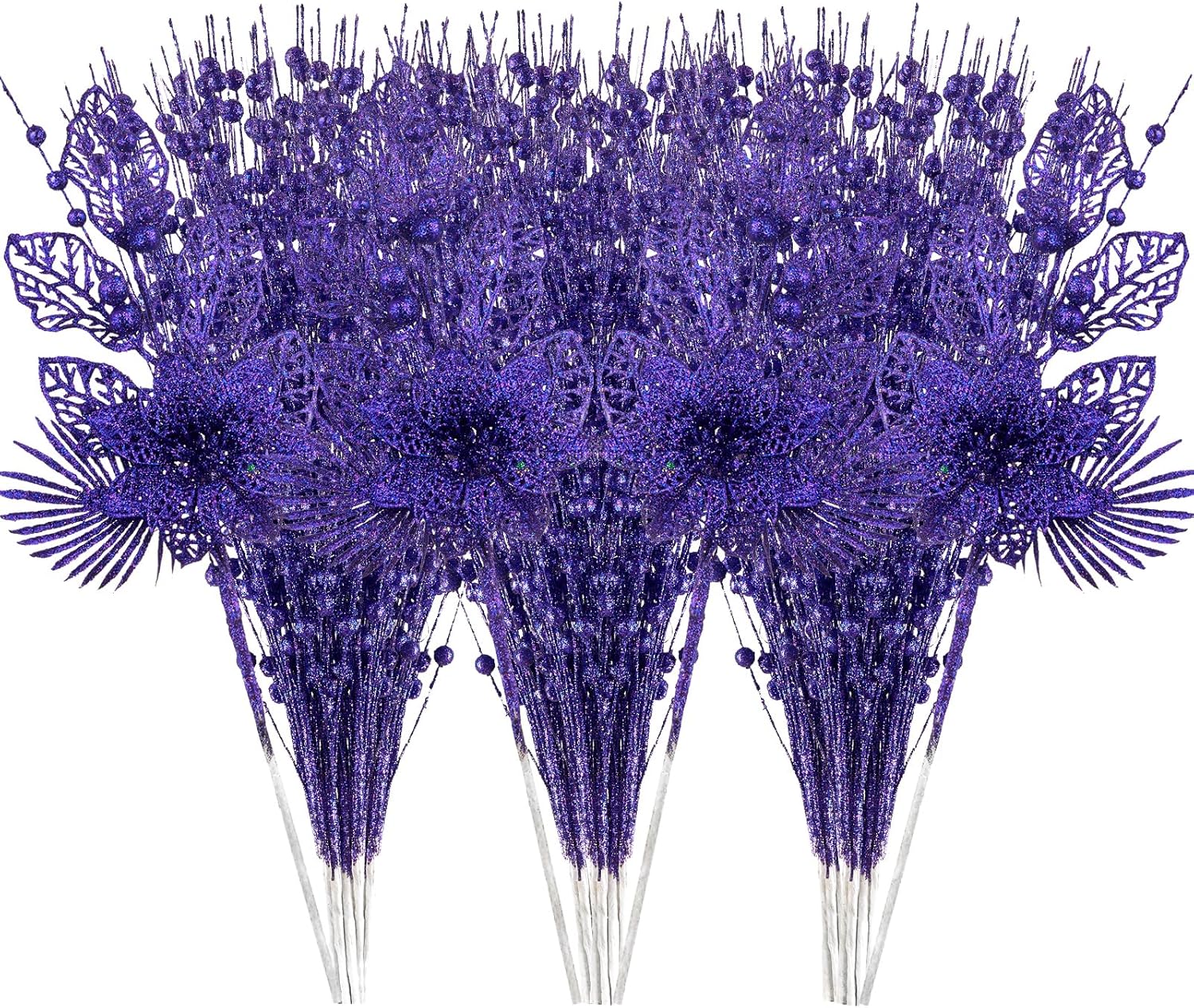Black Artificial Flowers — Purple