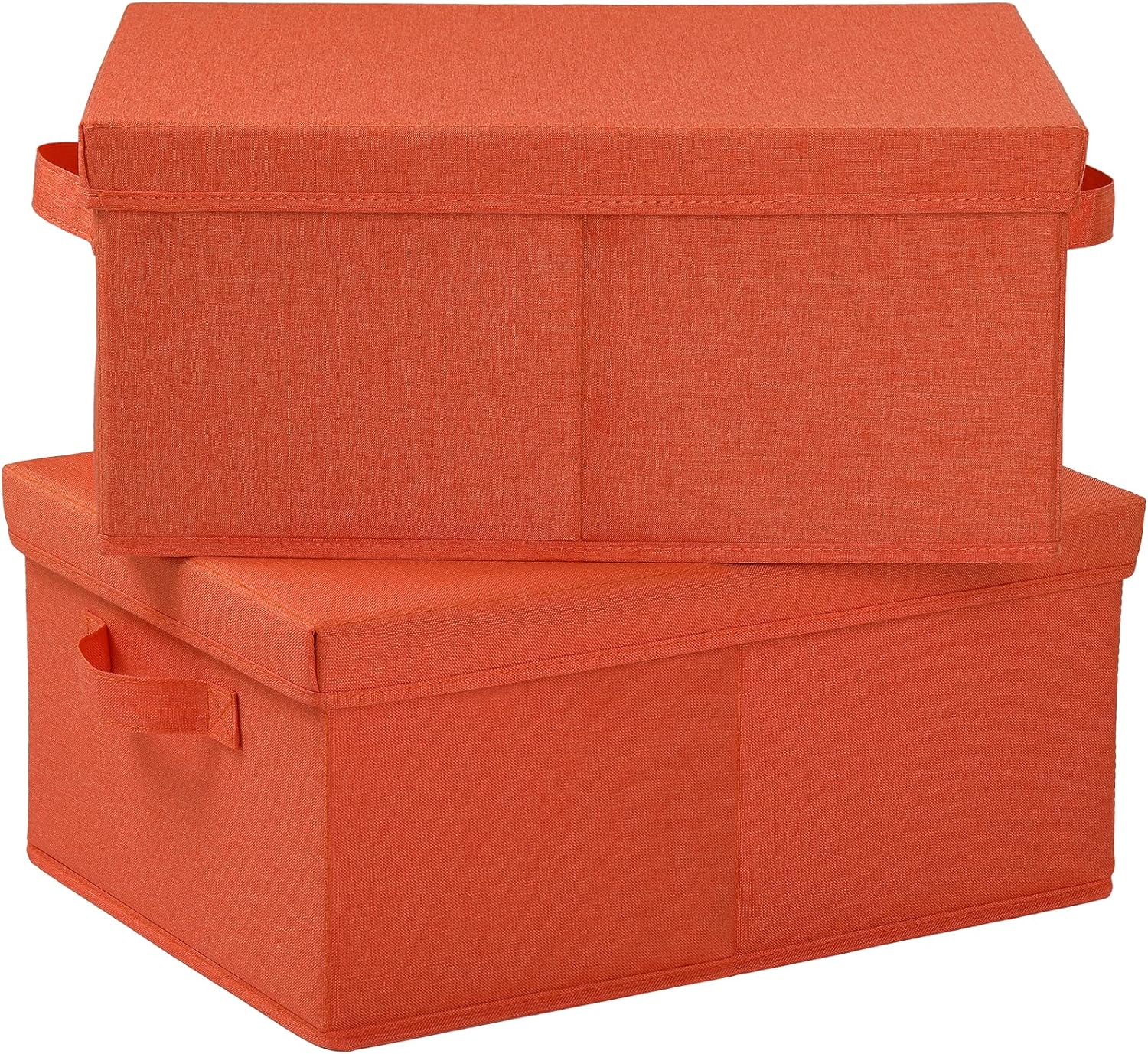 Beige Storage Bin — 16.5" — Orange