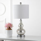 Linen Modern Black Nightstand Lamp — 20.5" - View 9