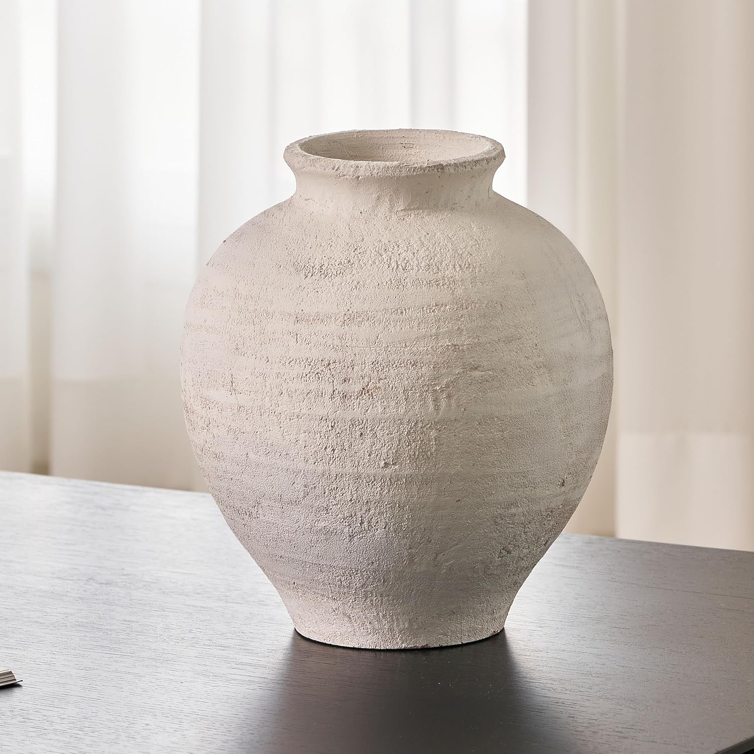 Farmhouse Black Vase — 11.2" — C - White 11.8"